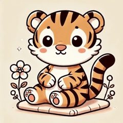 Relaxing Tiger Stickers