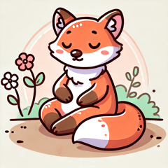 休息中的狐狸貼圖