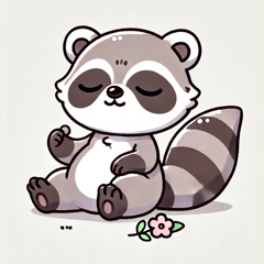 Relaxing Raccoon Stickers