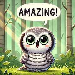 Cute Northern Hawk Owl Stickers