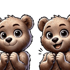 Adorable Bear Expressions