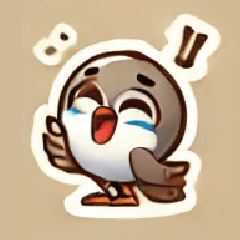 Adorable Bird Emotions Stickers