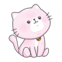 Cheerful Pink cat