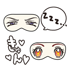 Anime Sleep Mask Sticker Arrangement