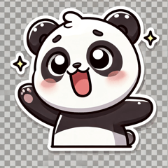 Stiker Panda Bicara