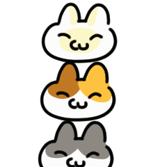 three cat brothers moving sticker