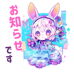 Open chat stamp -AI rabbit-