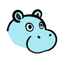 Blue Hippo and Hippos