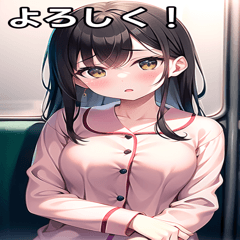 パジャマ姿で電車に乗ってしまった女の子