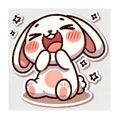 "Adorable rabbit stickers"