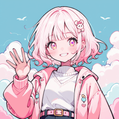 Pink style anime girl