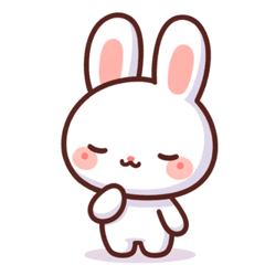 Cute Nodding Rabbit Stickers
