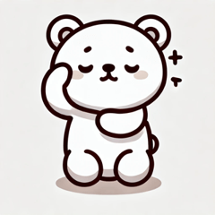 Cute Nodding Bear Stickers