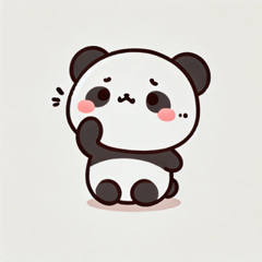 Stiker Panda Mengangguk Lucu