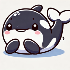 Cute Nodding Orca Stickers