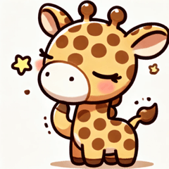 Cute Nodding Giraffe Stickers