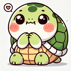 Cute Nodding Turtle Stickers