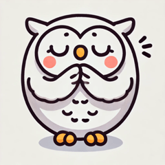 Cute Nodding Owl Stickers
