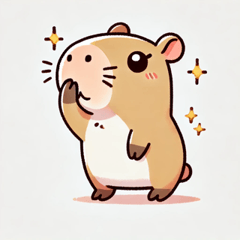 Cute Nodding Capybara Stickers