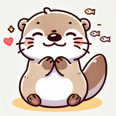 Cute Nodding Otter Stickers
