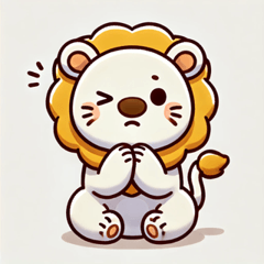 Cute Nodding Lion Stickers