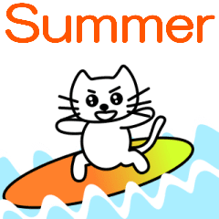 Tama&Kuro's summer animated stickers(EN)