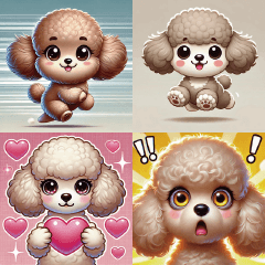 Adorable Poodle Stickers