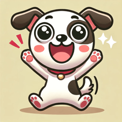 Excited Dog Stickers