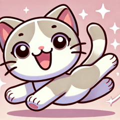 Excited Cat Stickers