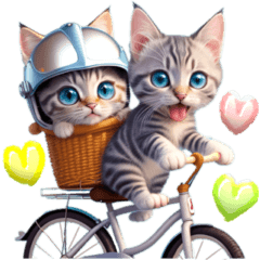 アニメ猫♡自転車が好き　文字なし