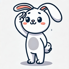 Saluting Rabbit Stickers@1