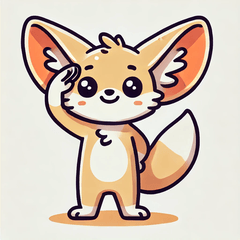 Saluting Fennec Fox Stickers@1