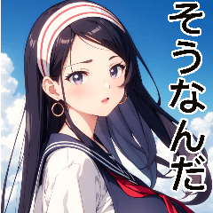 Anime giant sailor suit girl