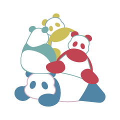 colorful panda sticker