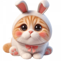 Cute Bunny Cat