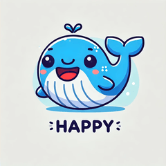 "Cute Whale Stickers"