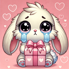 Tearful Rabbit Stickers @SFW