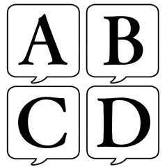 ALPHABET SPEECH BUBBLE Sticker