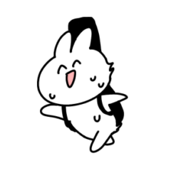 Loose band rabbit sticker