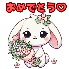 Cute lovely Bunny Stickers