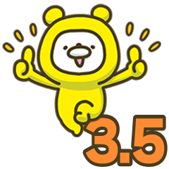 Happy yellow white bear 3.5