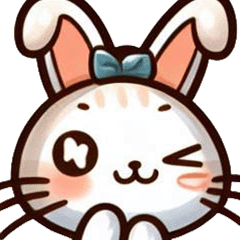 Cute Flower Bunny Cat - Vol.1