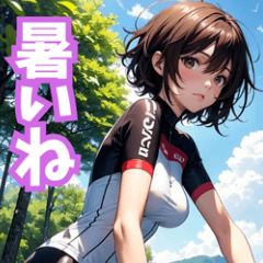 summer road bike girl