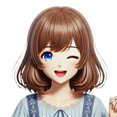 Eri  Jpanese Anime Girl Stickers v1.2