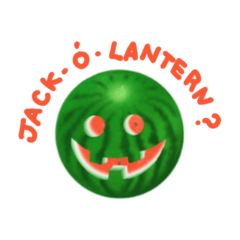 Jack-o-lantern of watermelon