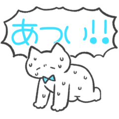 light blue color sticker(cat)(summer)