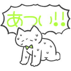 light green color sticker(cat)(summer)