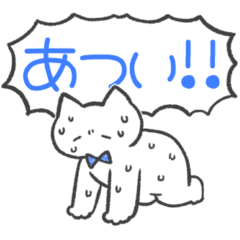 blue color sticker(cat)(summer)