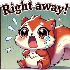 Emotional Squirrel Stickers@SFW