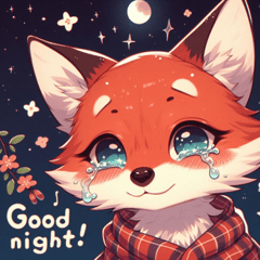 Crying Fox Stickers@SFW